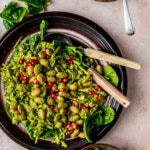 Limabonen salade met spinazie en granaatappel - recept