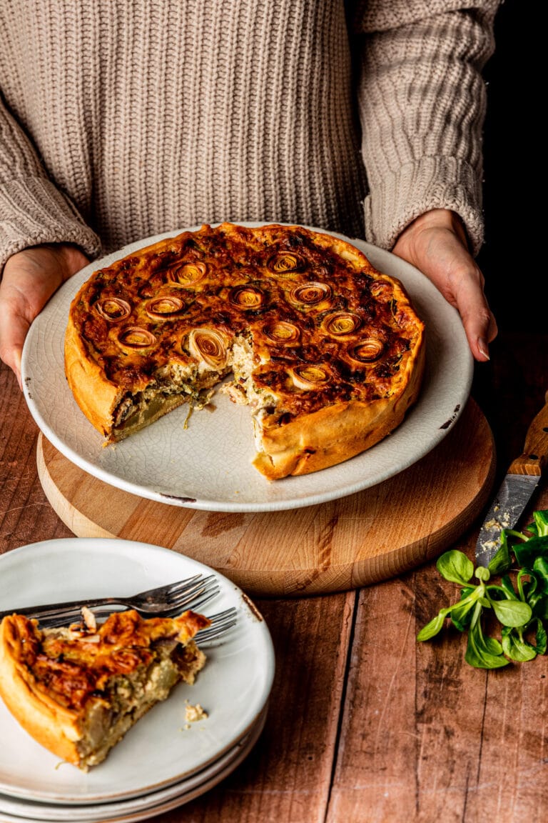 Vegan Quiche met peer