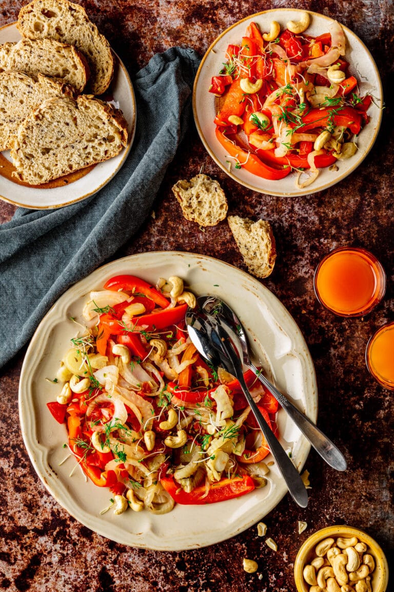 Gestoofde venkel met paprika en tomaat